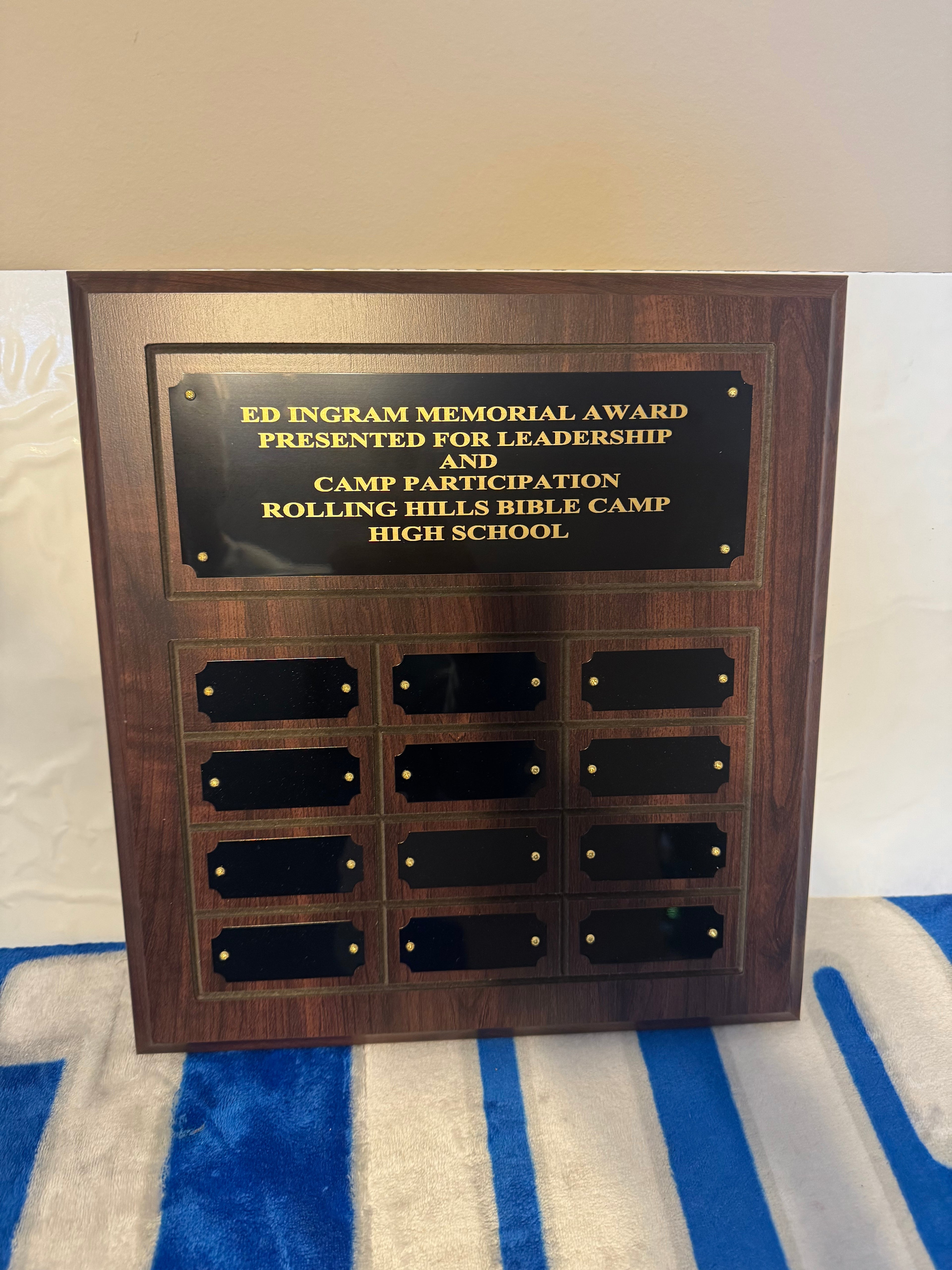 Full-Plate Award Plaque